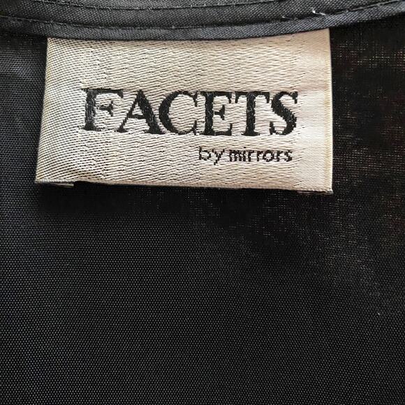 VNTG Tapestry Vest Dog Themed Sz M Green Multicolor Satin Tie Back 80s Y2k - Picture 5 of 16